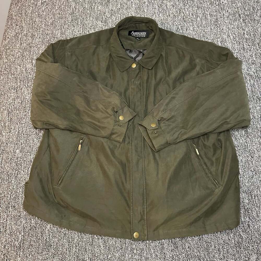 Aberdeen Collection Olive Green Utility Boxy Jacket 3XL